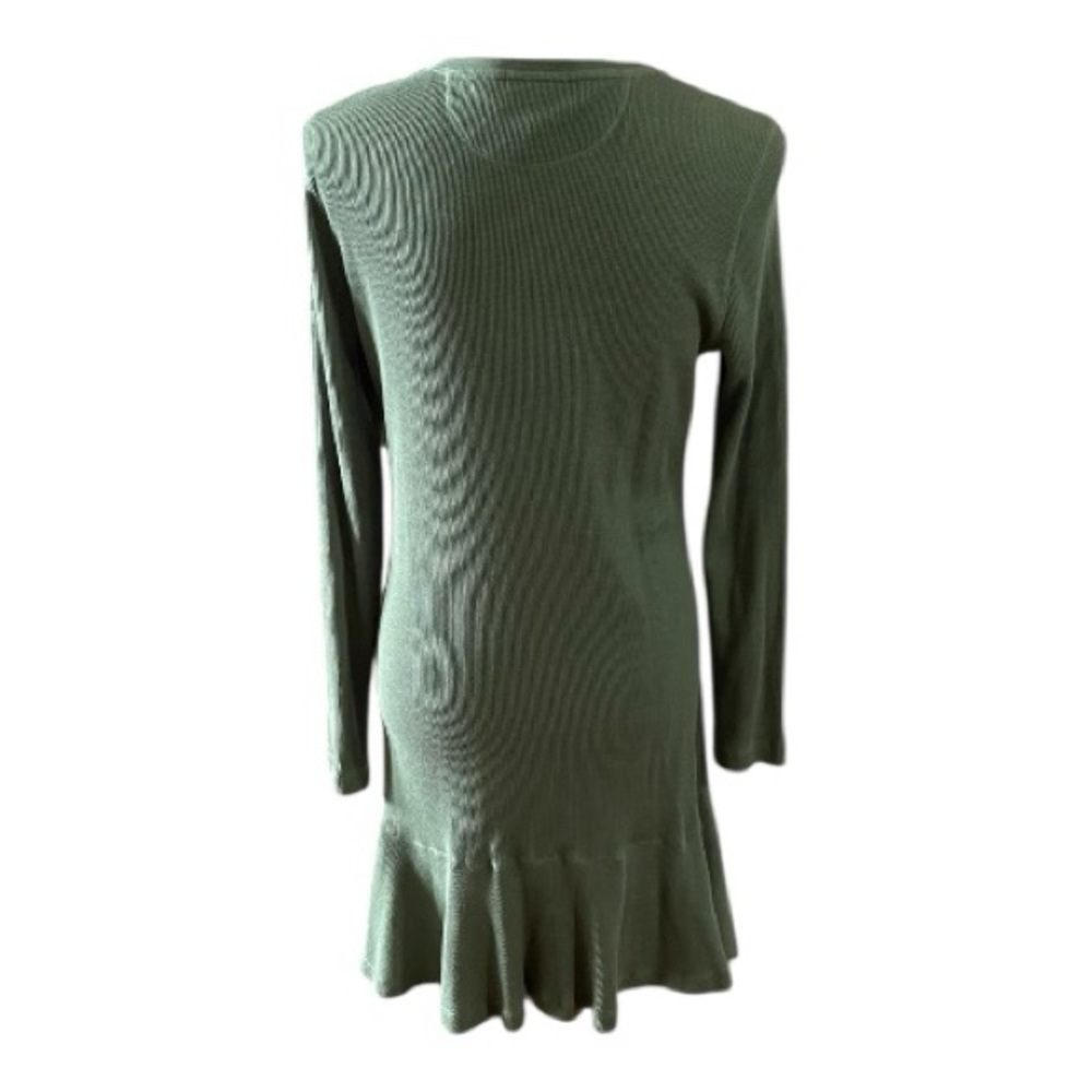 #271, Lauren Ralph Lauren green, ribbed fit and flare dress, size L - Picture 2 of 4
